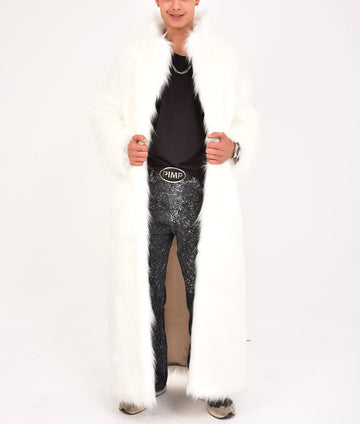 Braxton Mens White Fur Coat | Mens White Fur Coat-1