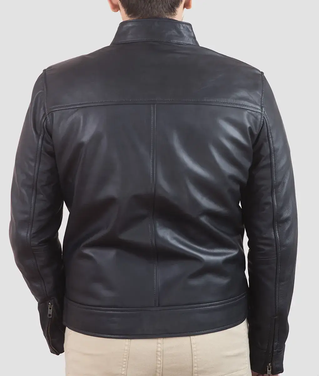 Brian Mens Black Leather Jacket My Store
