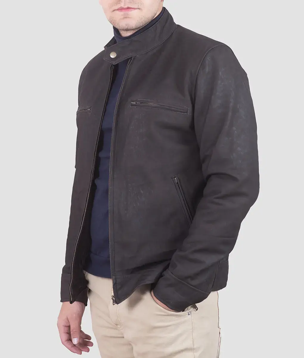 Brian Mens Brown Leather Jacket My Store