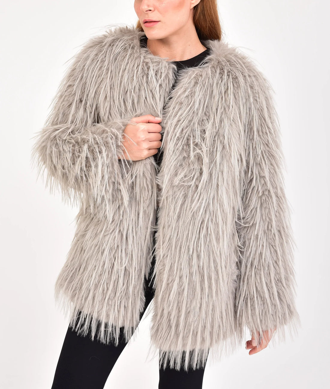 Catalina Womens Grey Fur Coat | Womens Grey Fur Coat-1