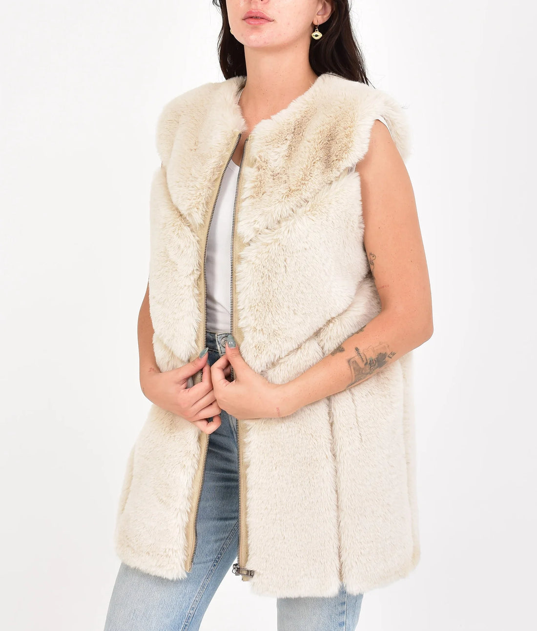 Cecilia Womens Fur Vest |  Womens Fur Vest-1