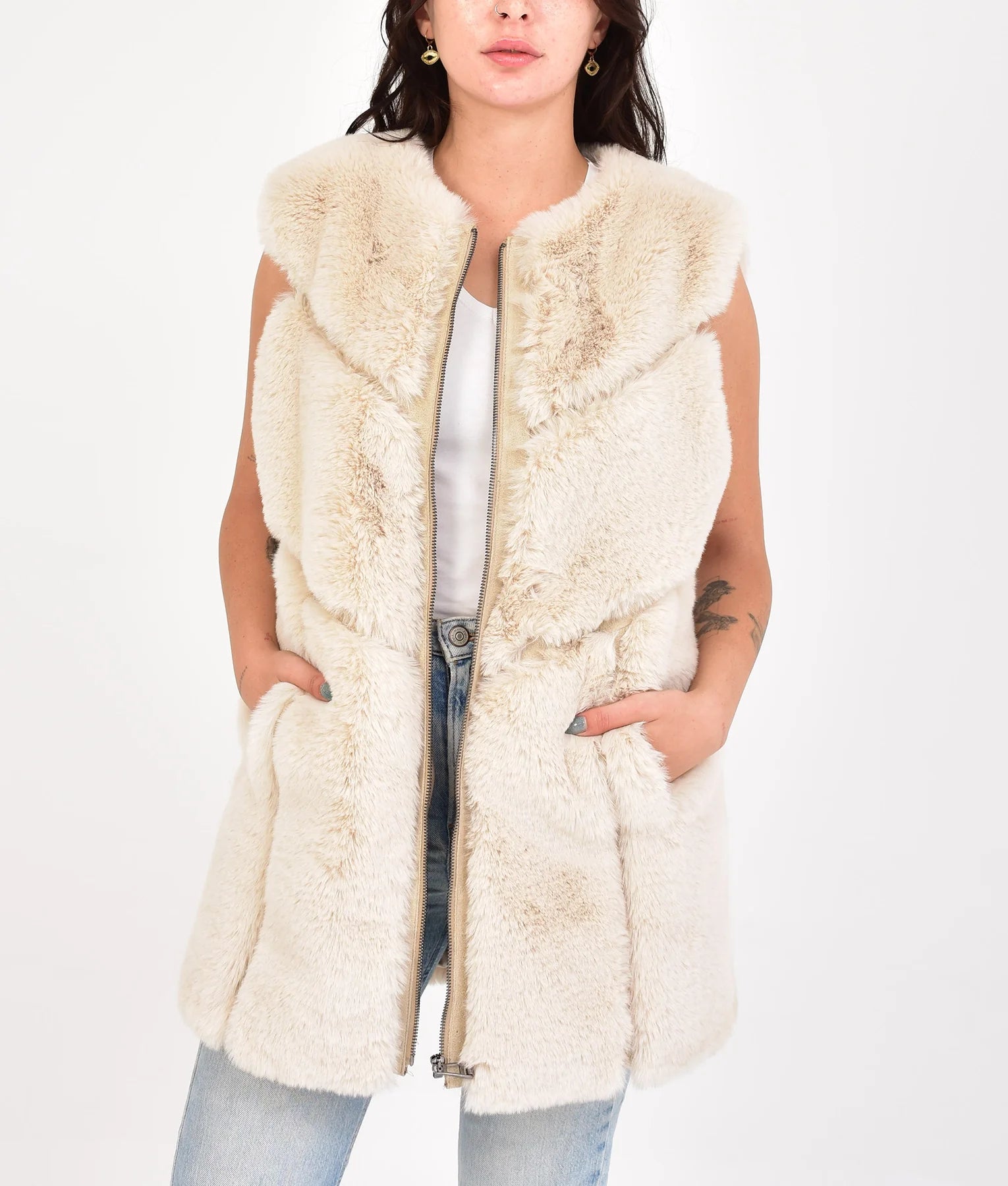 Cecilia Womens Fur Vest |  Womens Fur Vest-1