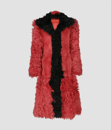 Emma Womens Faux Fur Red Coat My Store
