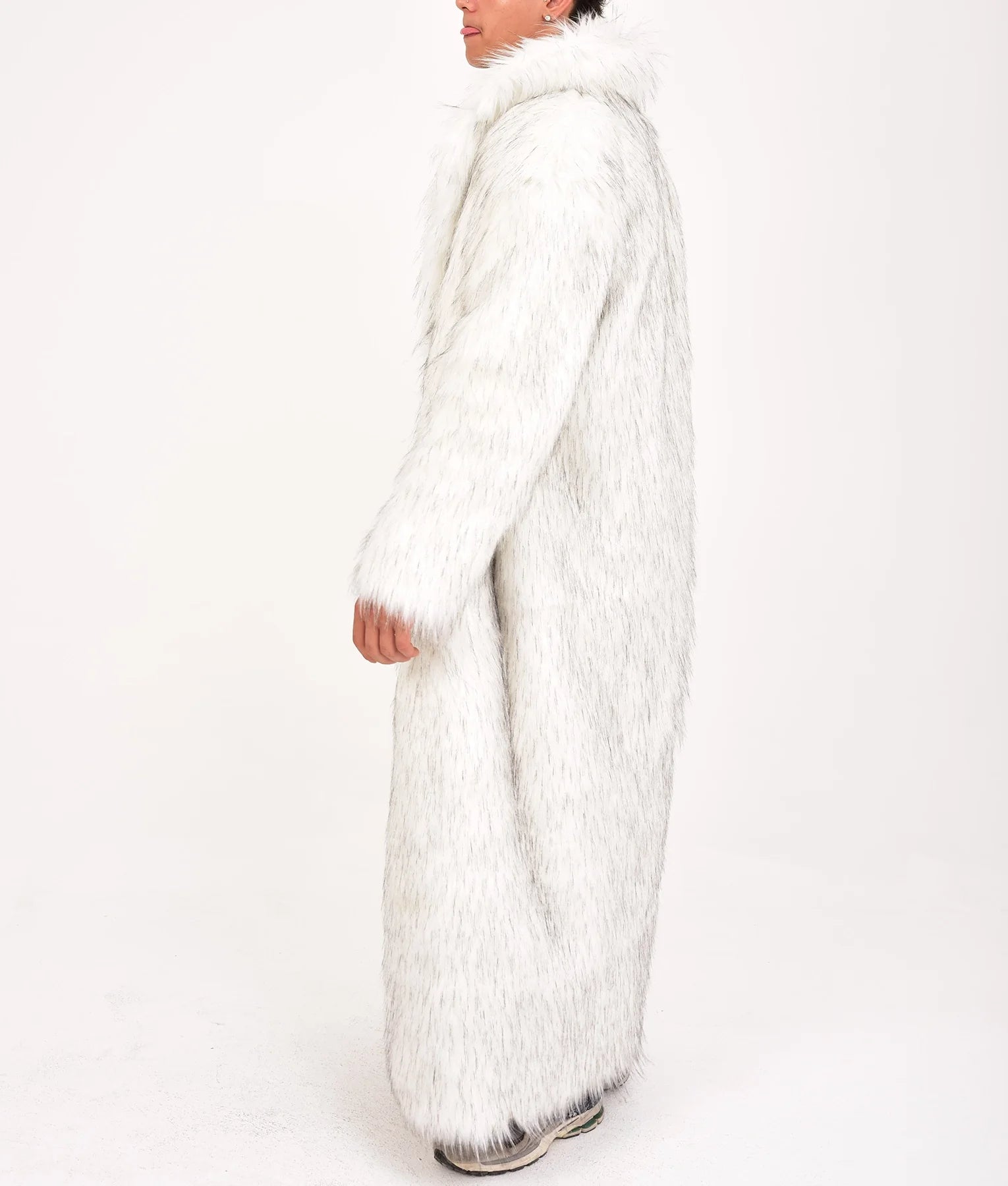 Fredric Mens White Fur Coat | Mens White Fur Coat-4