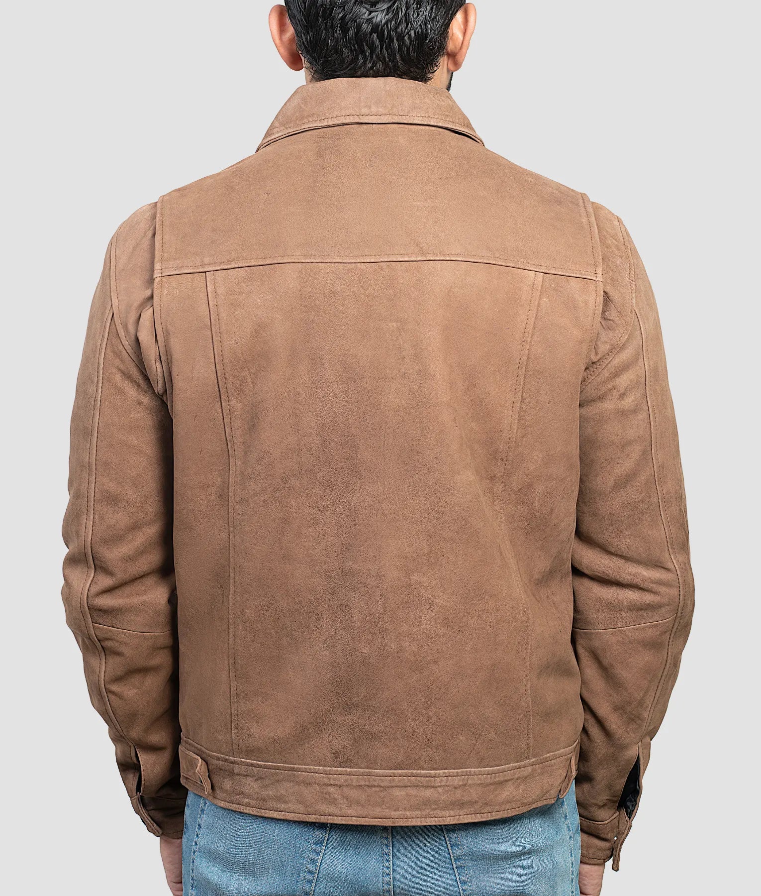 John Mens Brown Suede Jacket | Mens Brown Suede Jacket-3