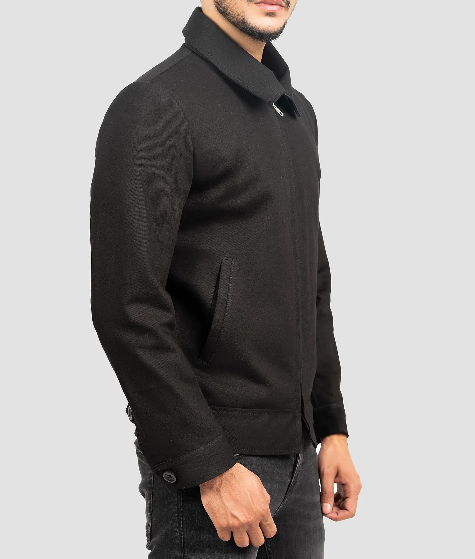 Marty Mens Black Cotton Jacket | Mens Black Cotton Jacket-4