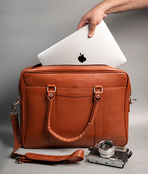 Men Brown Leather Laptop Bag | Brown Leather Laptop Bag-3