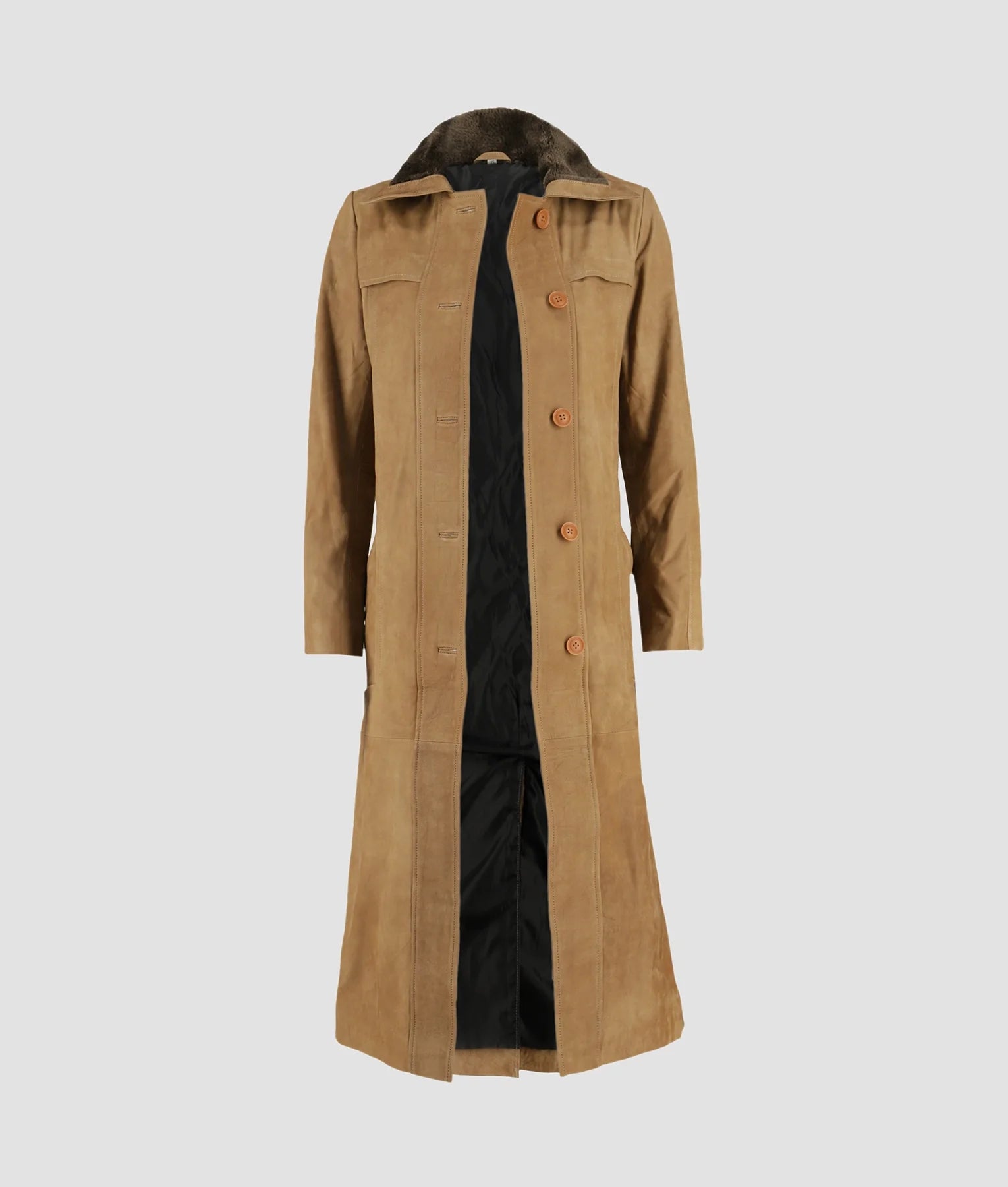 Olivia Womens Brown Leather Coat | Womens Brown Leather Coat-1