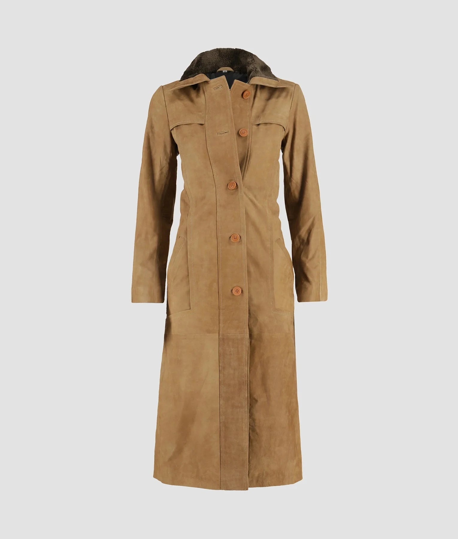 Olivia Womens Brown Leather Coat My Store