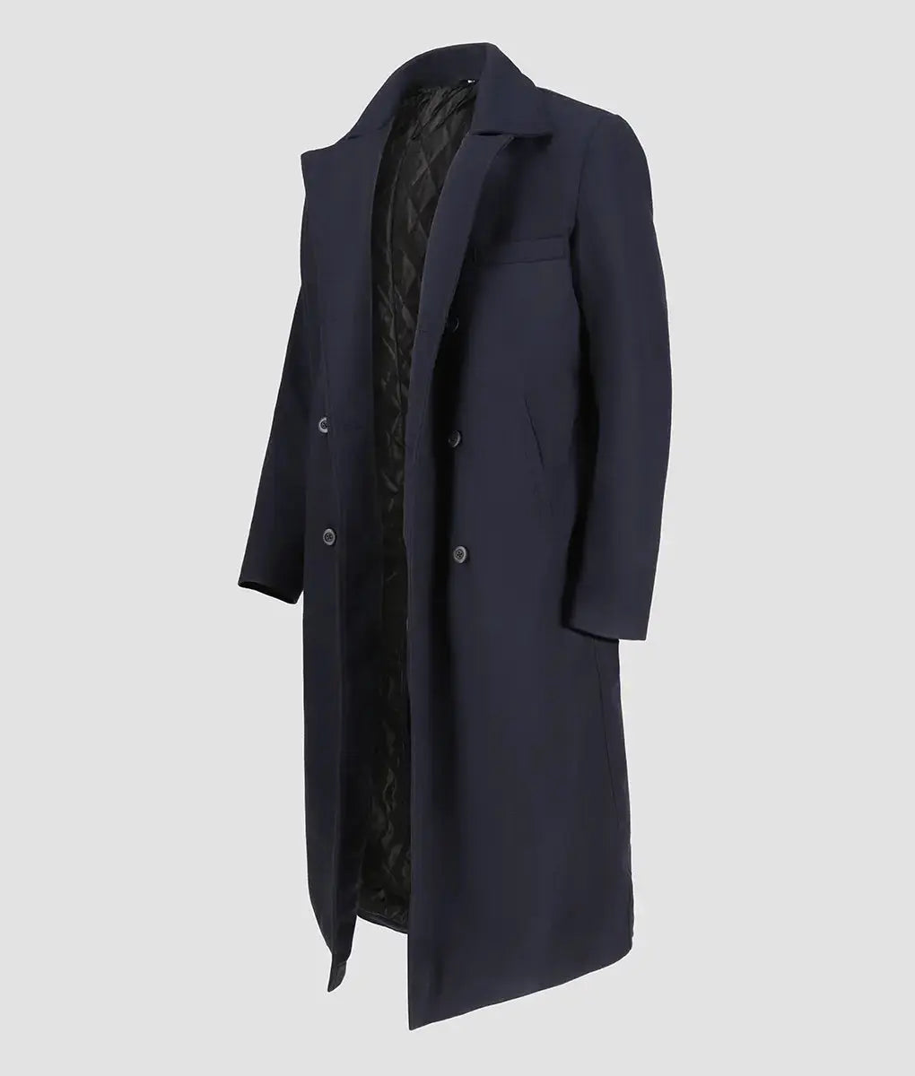 Patrick Herrenmantel aus marineblauer Wolle Mein Shop