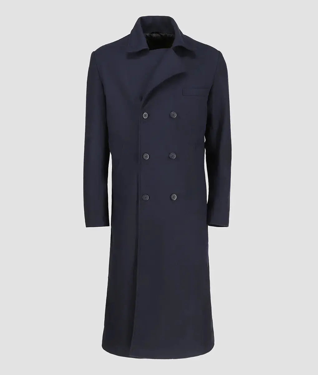Patrick Herrenmantel aus marineblauer Wolle Mein Shop