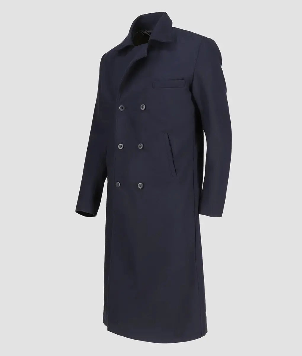 Patrick Herrenmantel aus marineblauer Wolle Mein Shop