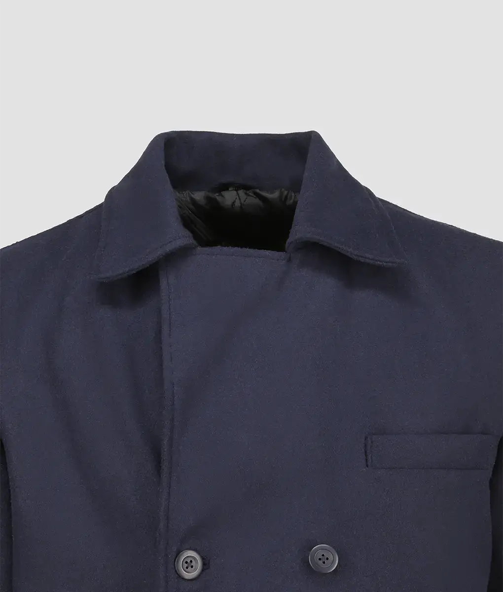 Patrick Herrenmantel aus marineblauer Wolle Mein Shop