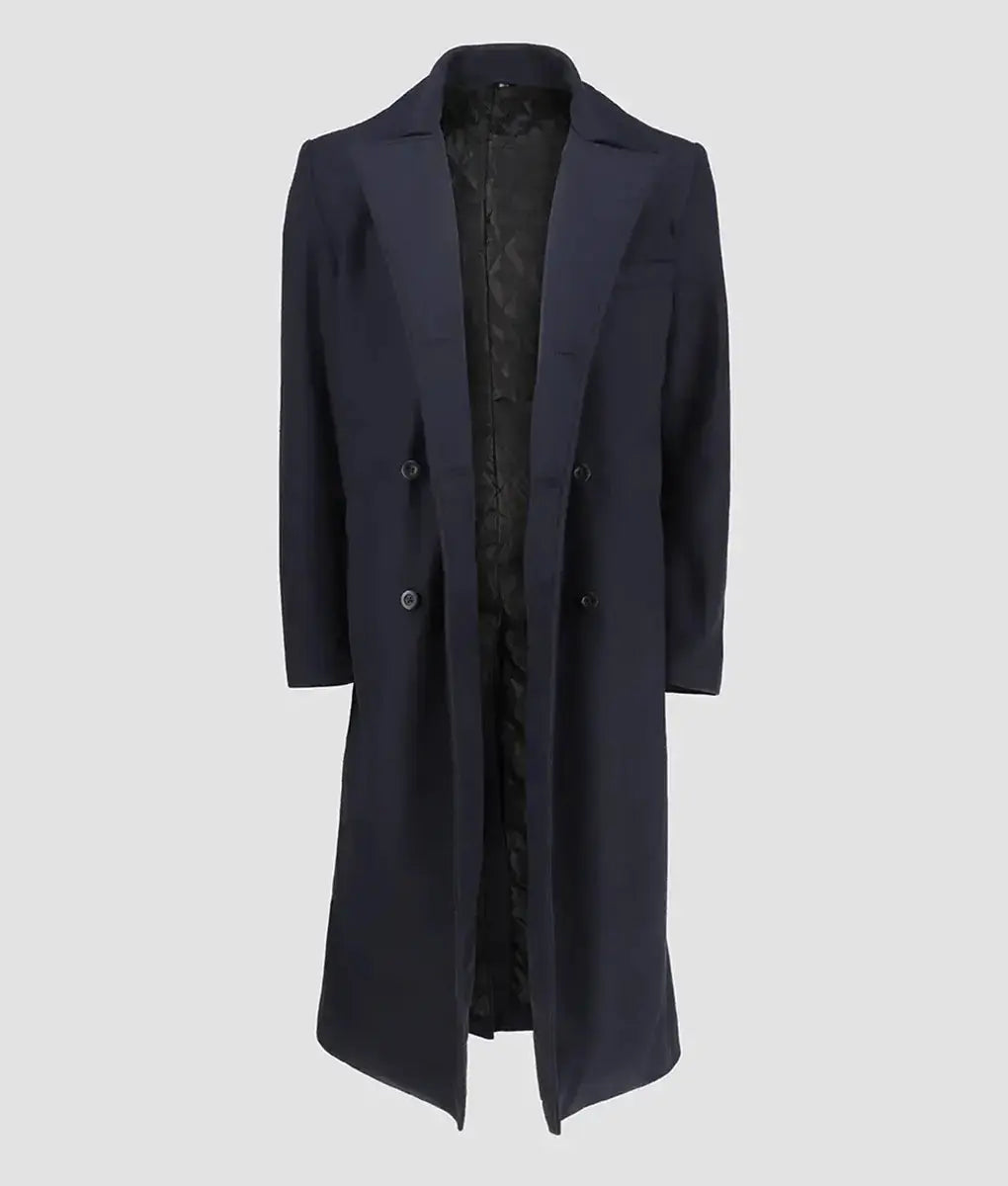 Patrick Herrenmantel aus marineblauer Wolle Mein Shop