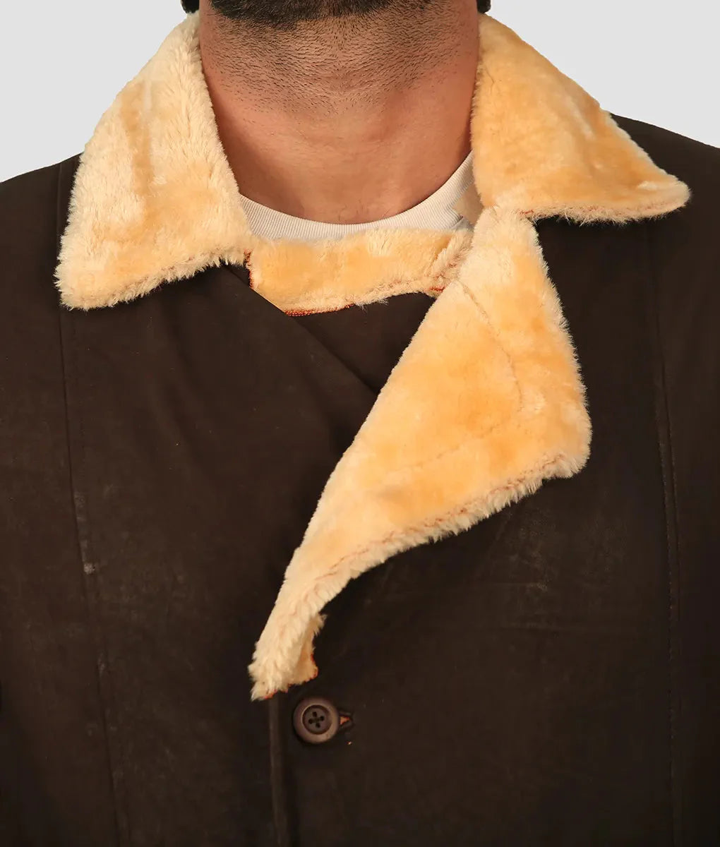 Brauner Herrenmantel aus Leder – Mein Shop