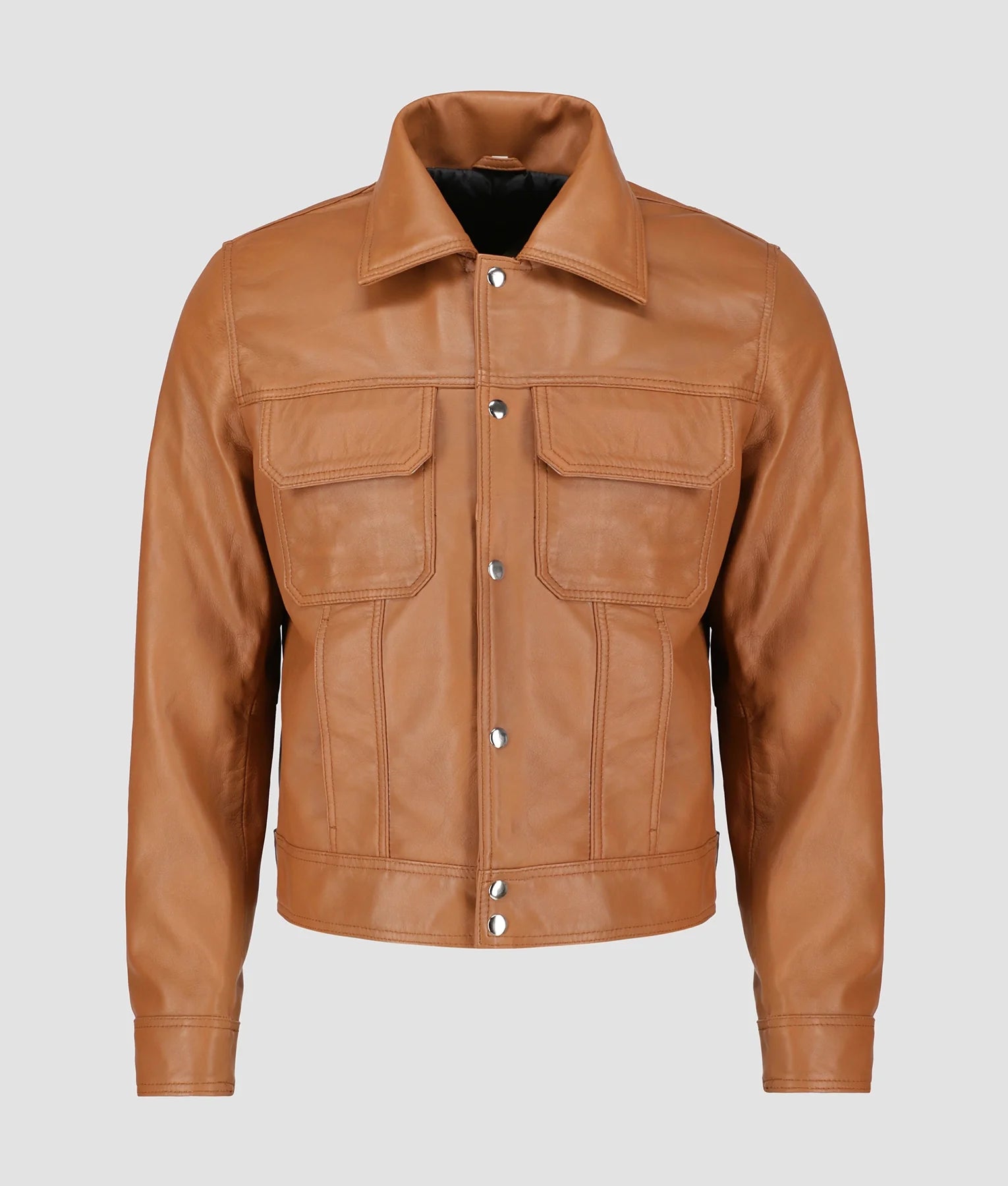 Zayden Mens Brown Leather Jacket | Mens Brown Leather Jacket-2